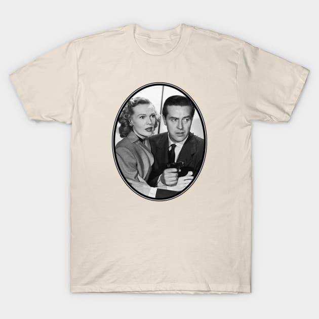 Ray Milland & Rita Johnson In The Big Clock T-Shirt by Noir-N-More